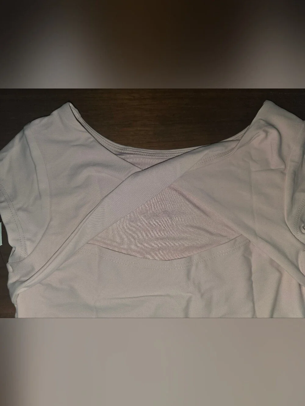 NWT Pink Youth PowerSoft Fitted Cropped Top with twist back OLD NAVY Size 8